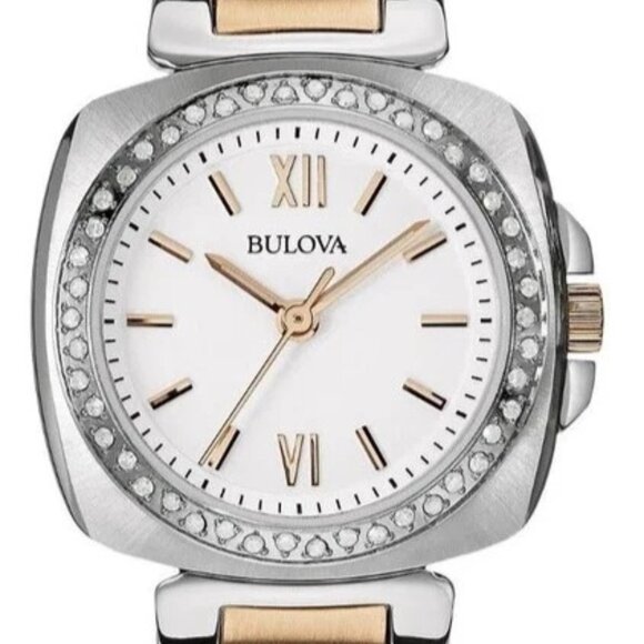 Bulova Accessories - Bulova Genuine Diamond Accented Two-Tone Women's 30mm Watch New with Tags 98R206